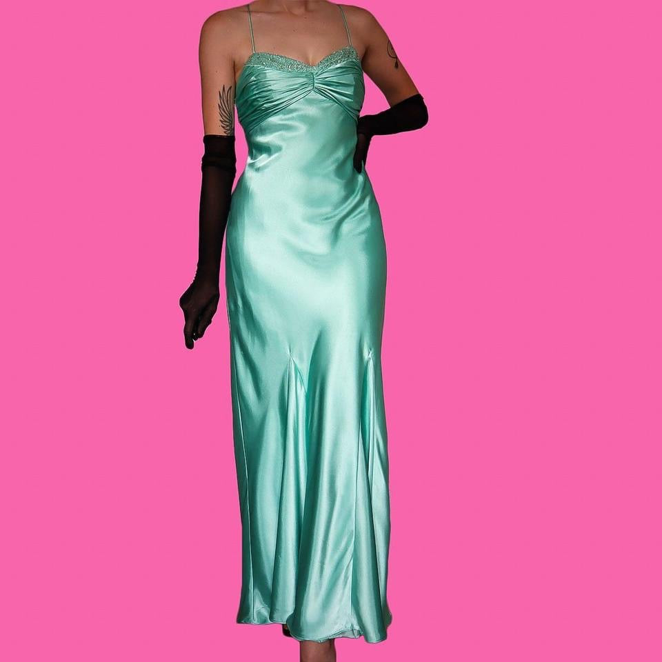 Sapphire Zum Zum satin evening gown UK 8