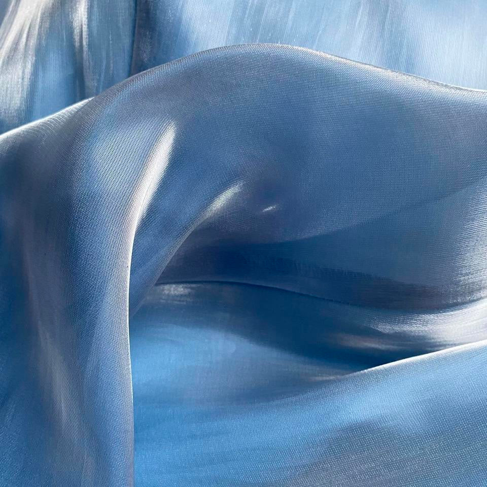 Shimmery Debut ice blue a line gown UK 10