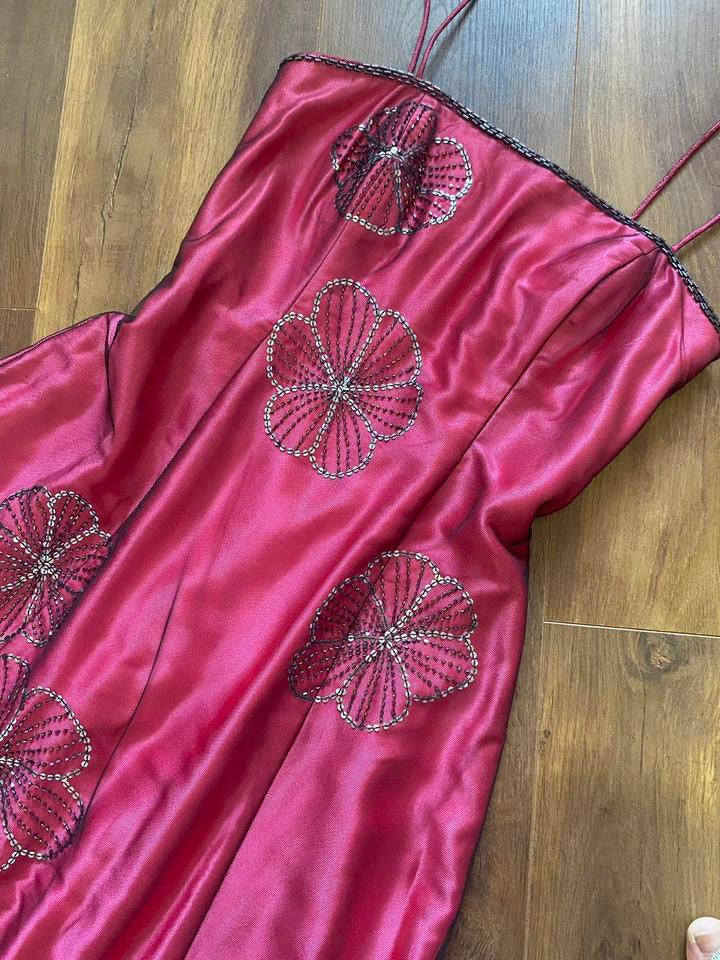 Blondie Nites pink sequin prom dress uk 12