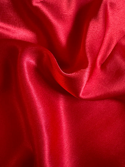 Red satin lace back evening dress uk 8-10