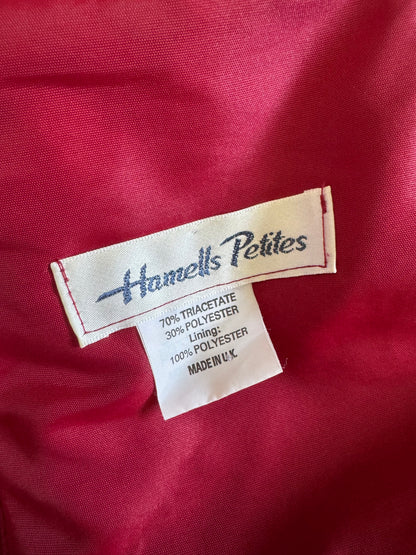 Red velvet petite off shoulder evening dress uk 8