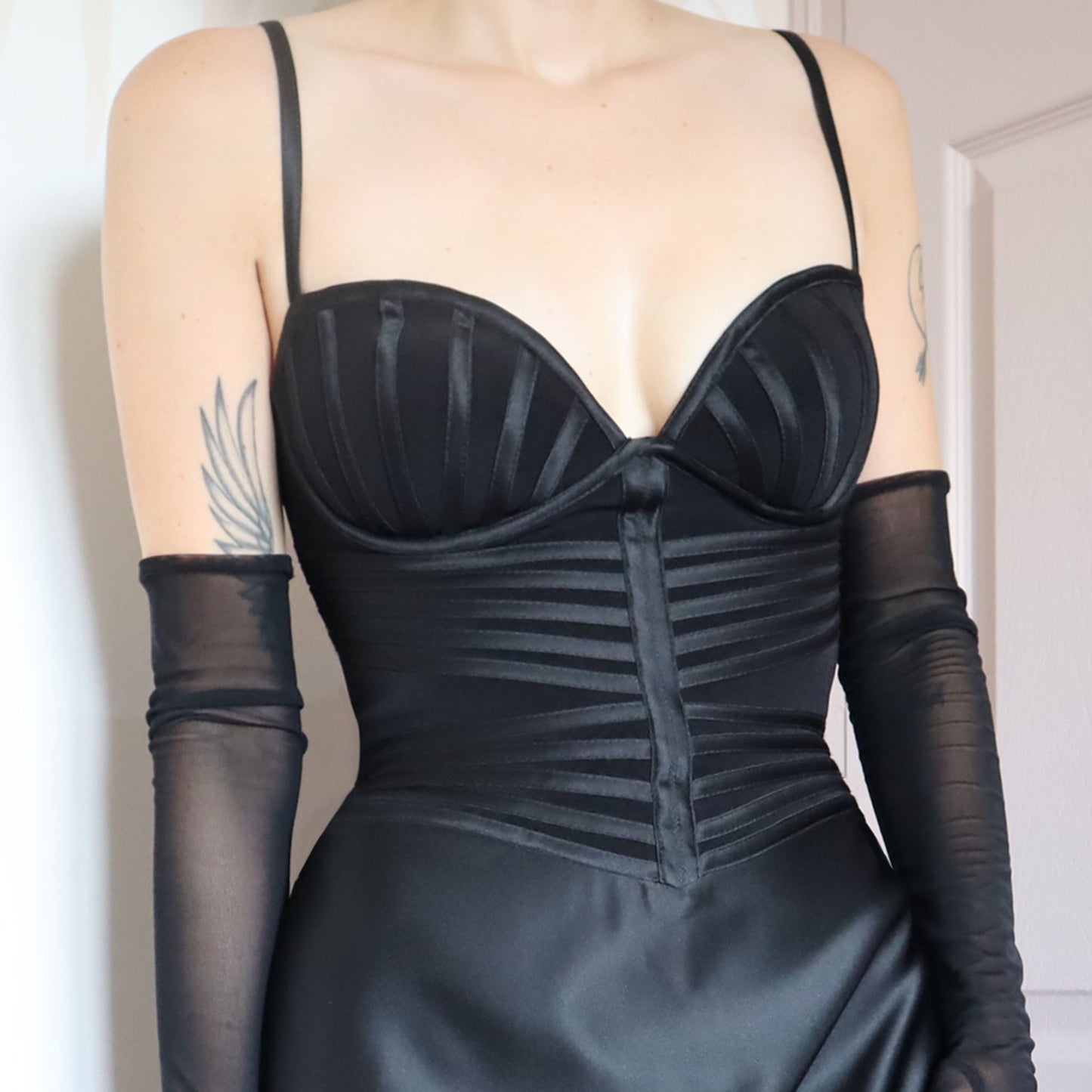 Designer Tadashi black evening dress UK 10