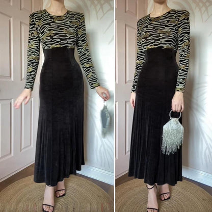 Joseph Ribkoff long sleeve stretch tiger print dress UK 10-12