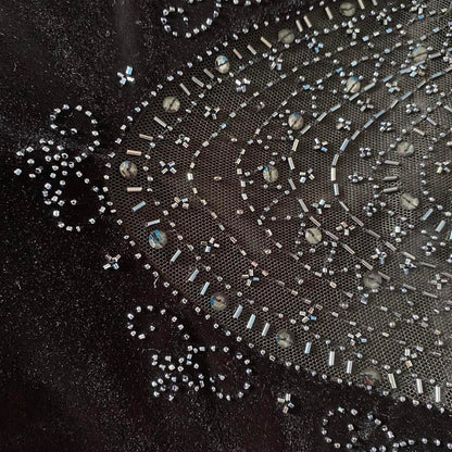 Joseph Ribkoff black beaded velvet gown UK 12