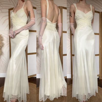 Niki Livas cream tulle summer wedding dress uk 12