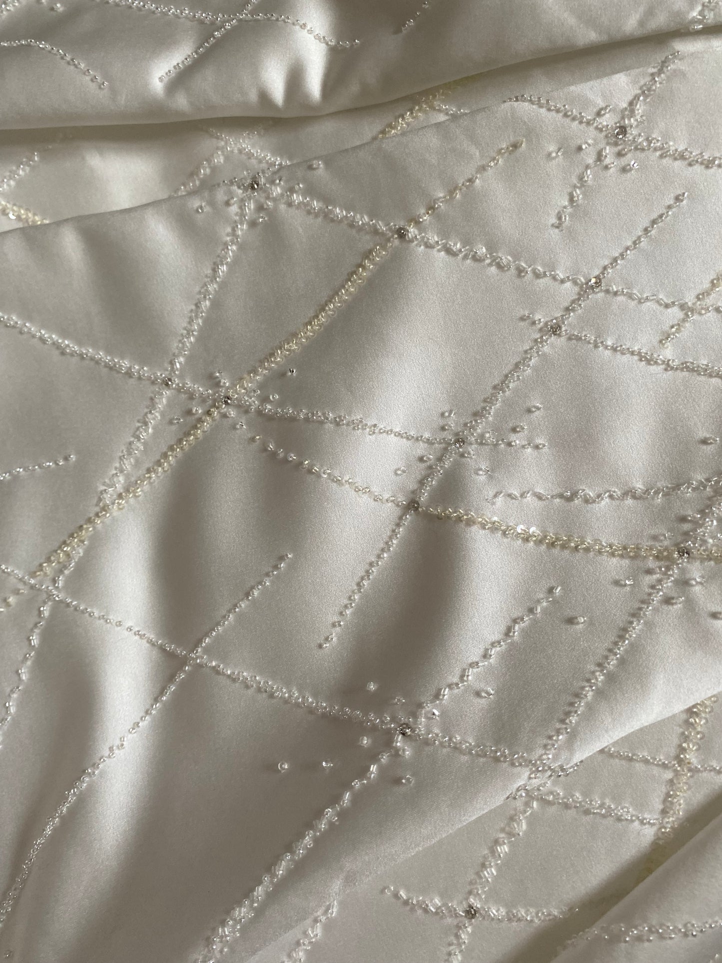 Maggie Sottero Couture ivory a-line beaded wedding dress uk 8