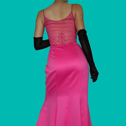 Fuchsia pink fishtail evening dress UK 10-12, UK 12-14 & UK 16 available