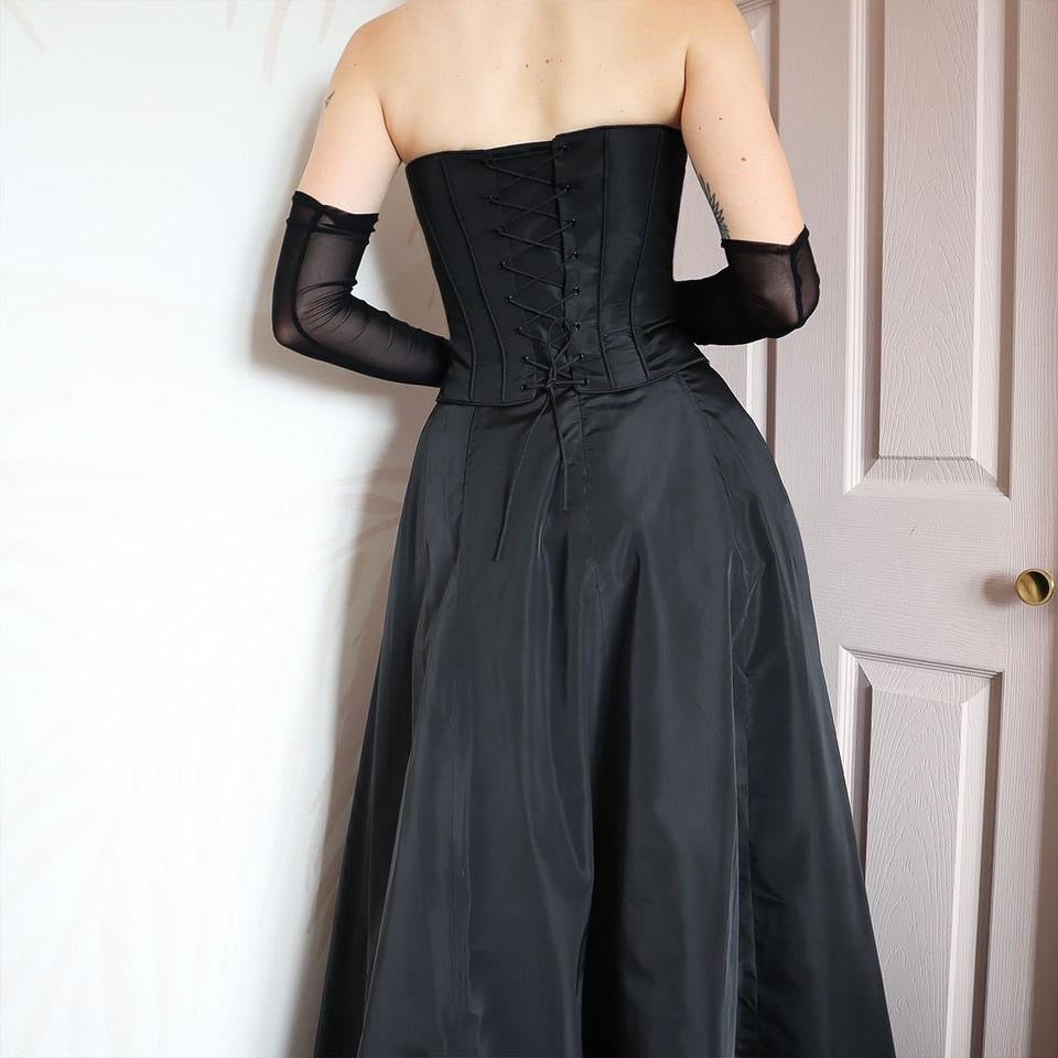 Black John Charles 2 piece corset & skirt set UK 6/8