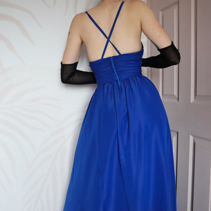 After Six blue fit & flare evening gown UK 10