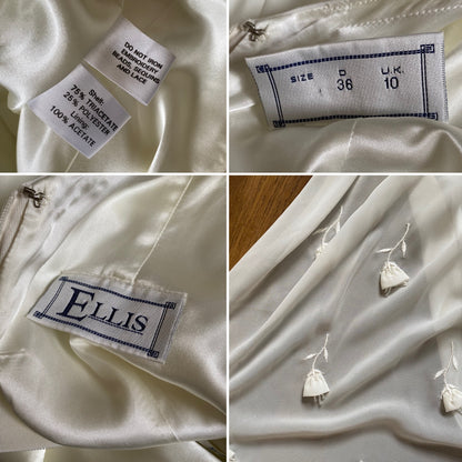 Ellis white long sleeve wedding dress UK 10-12