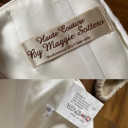 Maggie Sottero strapless a-line wedding dress uk 10