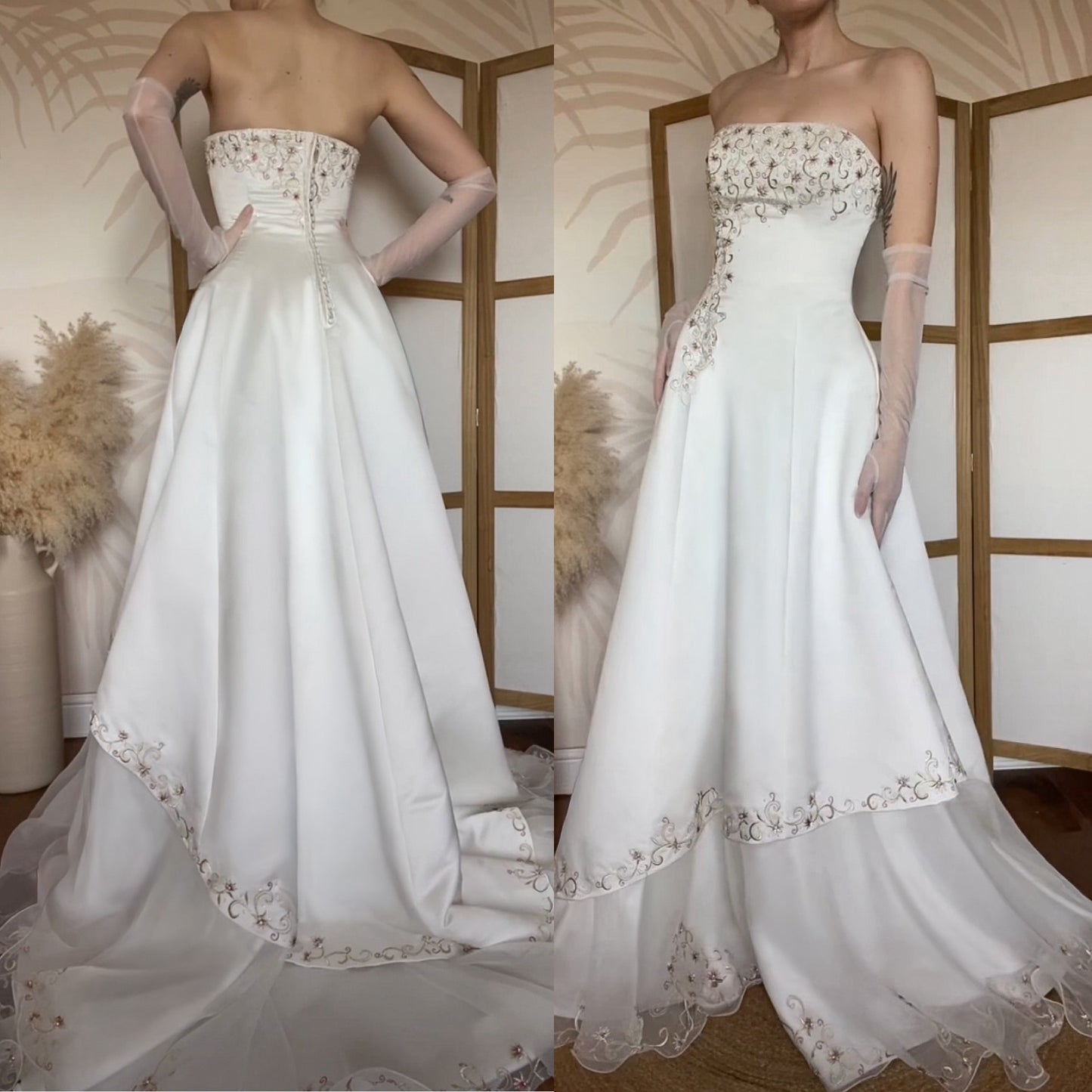Maggie Sottero strapless a-line wedding dress uk 10