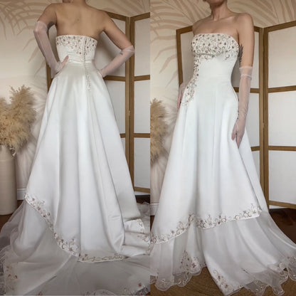 Maggie Sottero strapless a-line wedding dress uk 10