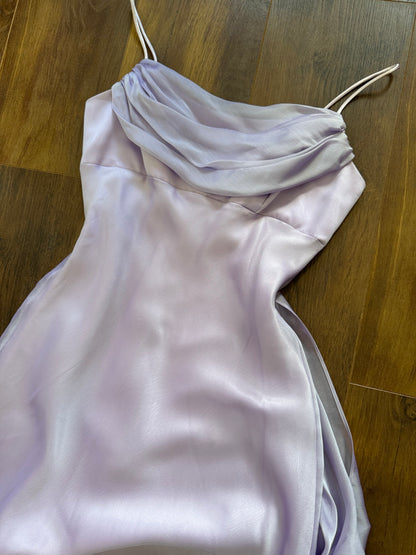 Lilac Tiffanys chiffon prom dress & shawl uk 10-12