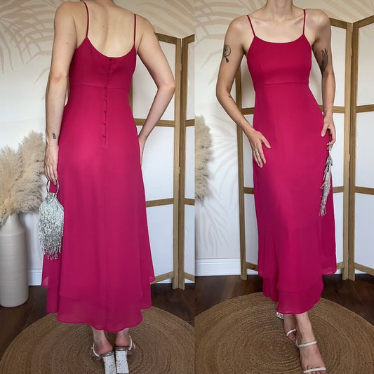 Pink Principles chiffon summer dress uk 12