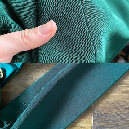 Forest green stretch 2-piece dress & jacket set uk 10