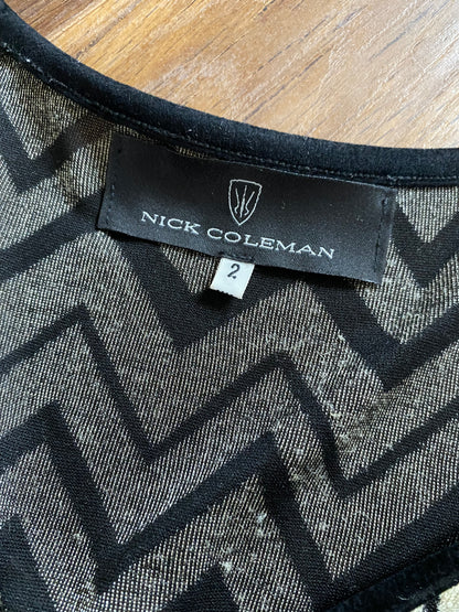 Gold stretch long sleeve velvet evening dress UK 10