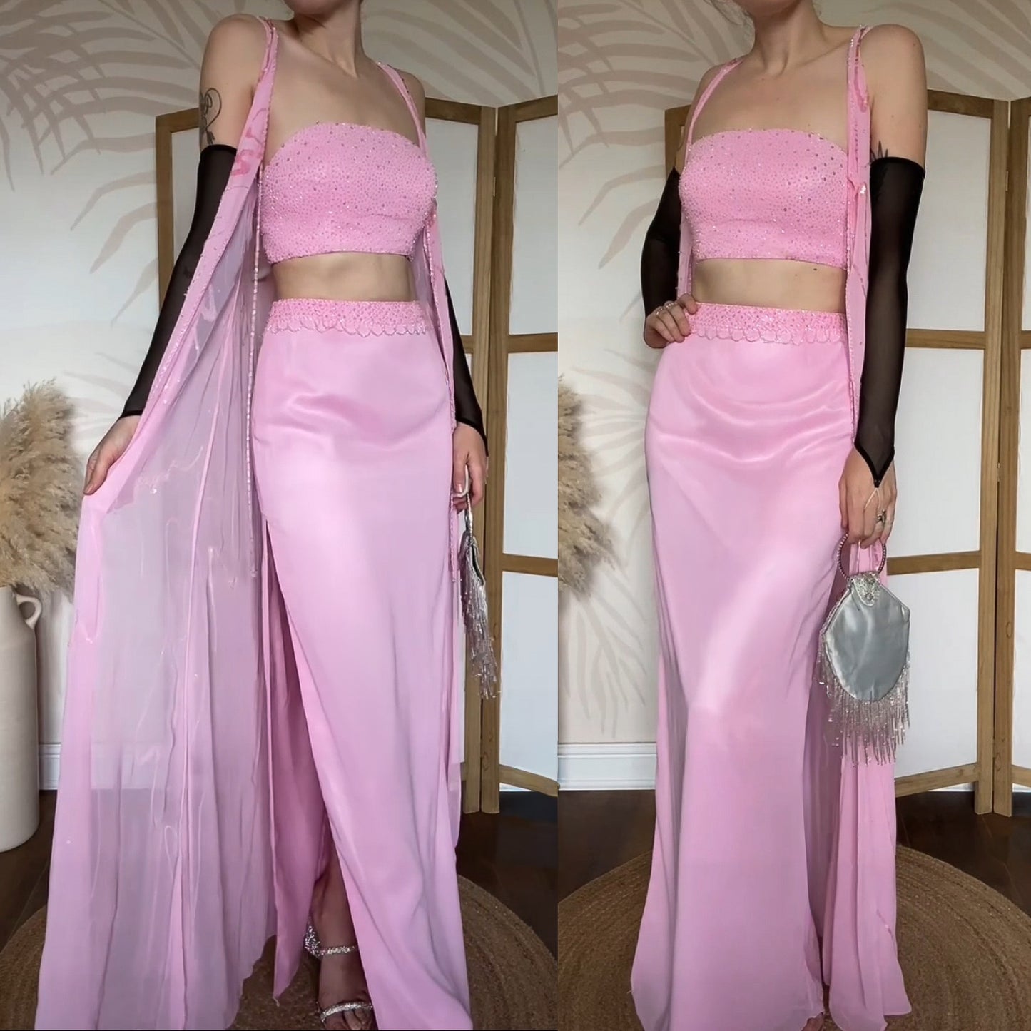 Pink Alyce Designs 3-piece evening set uk 8