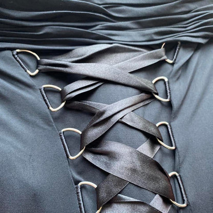 Gothic Bernshaw black lace up evening dress UK 10, 12 & 14 available
