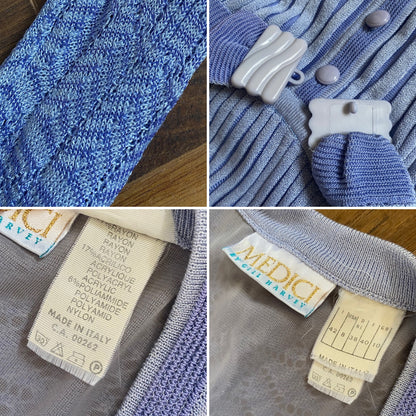 Medici powder blue knit midi dress uk 8-10