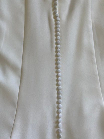 Ivory ethereal long sleeve lace wedding dress uk 10