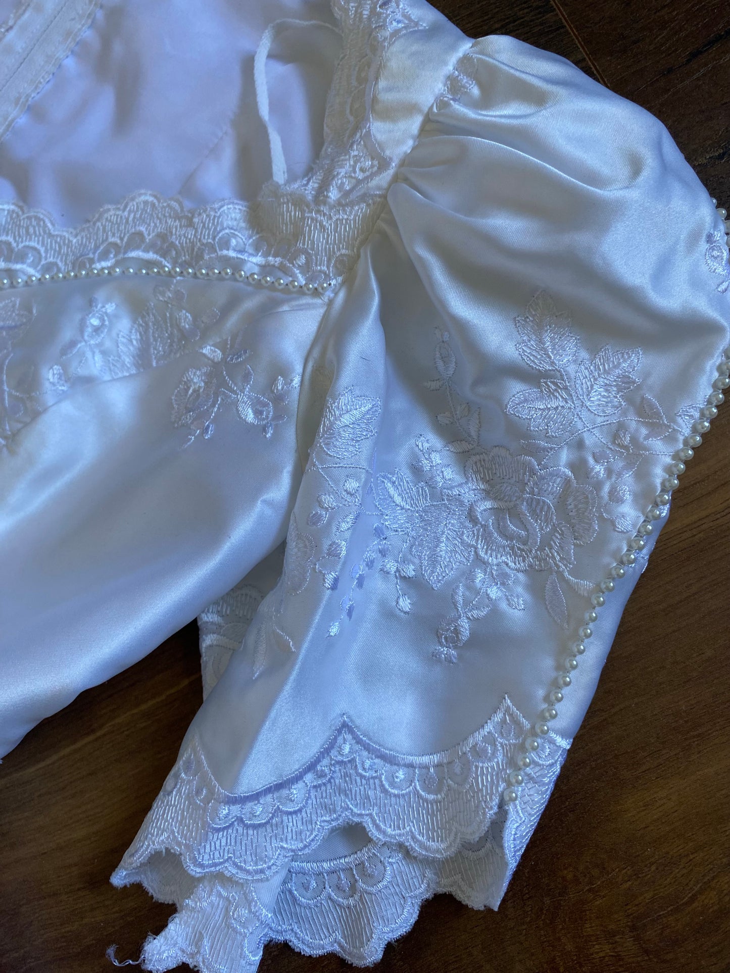 White Joel Peters 80s lace wedding dress uk 8-10