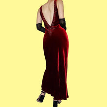 Load image into Gallery viewer, Red Velvet Austin Reed Silk Blend Low Back Dress UK 14
