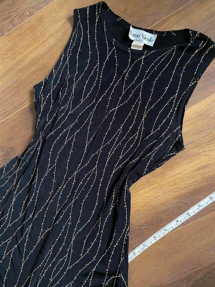 Ronni Nicole black stretchy maxi dress uk 10/12