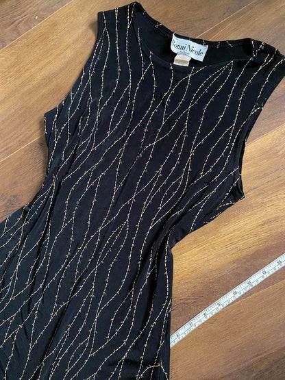 Ronni Nicole black stretchy maxi dress uk 10/12