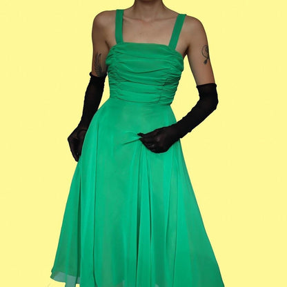 After Six green a-line midi dress UK 8