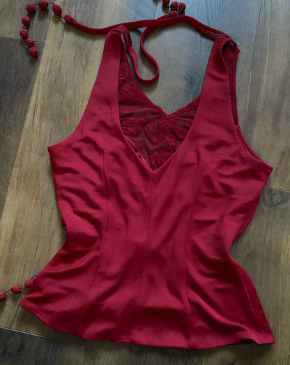 Dusk red 2 piece trousers & top set UK 10