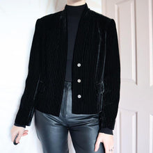 Load image into Gallery viewer, Laura Ashley pinstripe velvet jacket UK M
