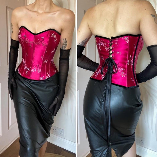 Shirley of Hollywood pink corset UK S