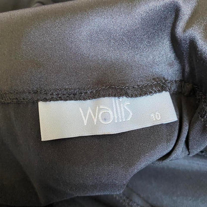 Wallis black strapless lace up evening dress UK 10