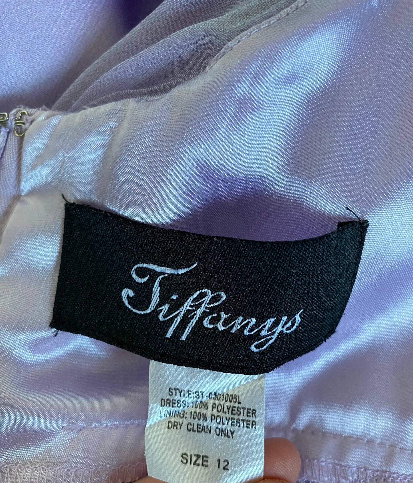Tiffanys lilac chiffon evening dress UK 12