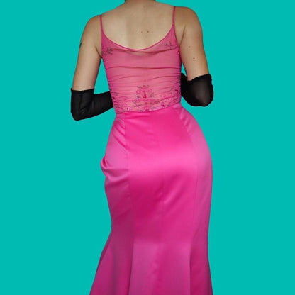 Fuchsia pink fishtail evening dress UK 10-12, UK 12-14 & UK 16 available