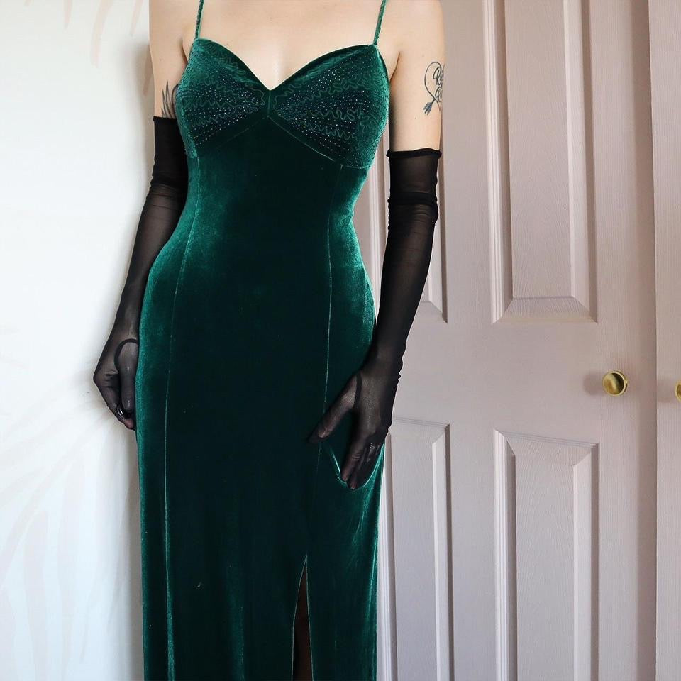 Green Velvet Bernshaw Bodycon Dress UK 16