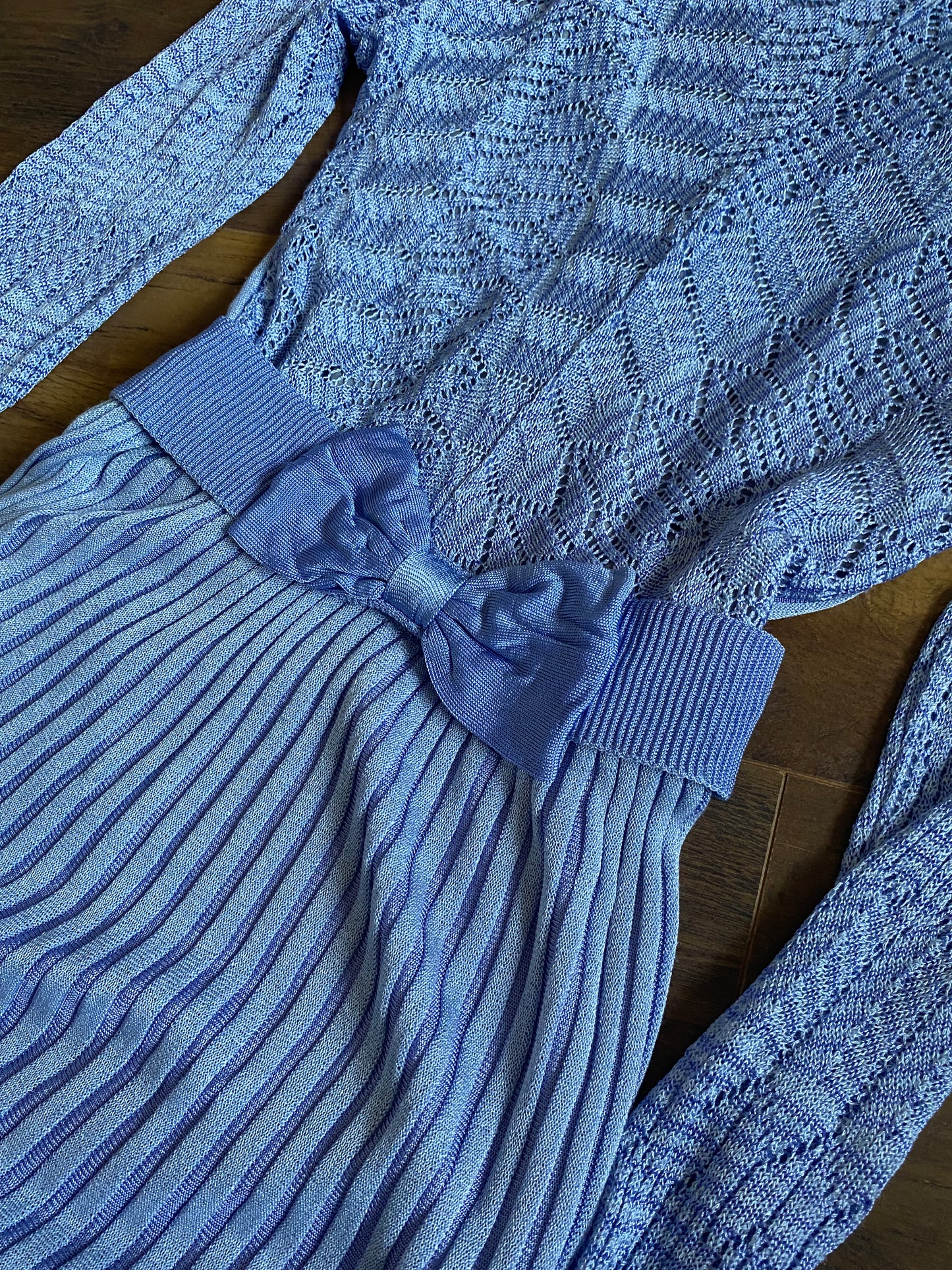 Medici powder blue knit midi dress uk 8-10