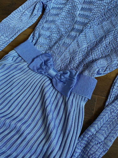 Medici powder blue knit midi dress uk 8-10