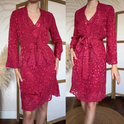 100% silk pink 2 piece uk 8-10/S
