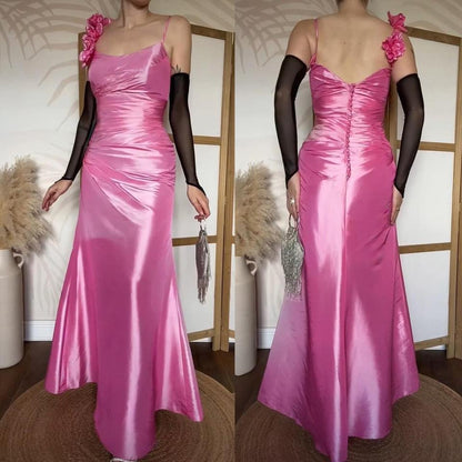 Pink Veromia taffeta draped prom dress uk 12-14