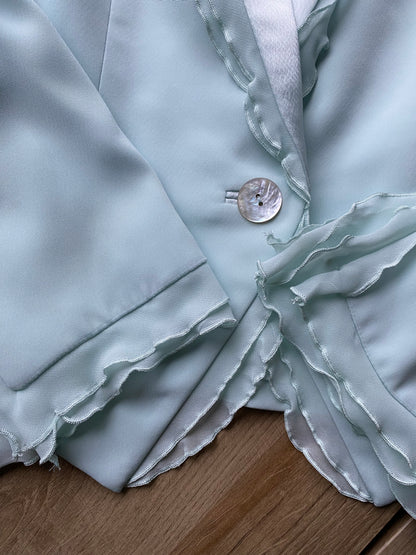 Baby blue Dusk 3 piece evening suit UK 10