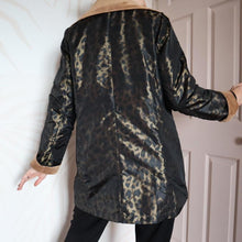 Load image into Gallery viewer, Leopard print reversible coat UK M
