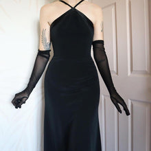 Load image into Gallery viewer, Black Pearce Fionda High Neck Chic Evening Dress UK 10
