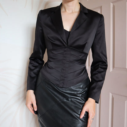 After Six black corset style jacket UK 10/12