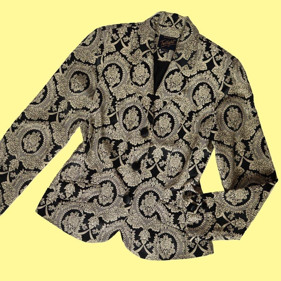Monsoon Twilight black & gold blazer UK 10