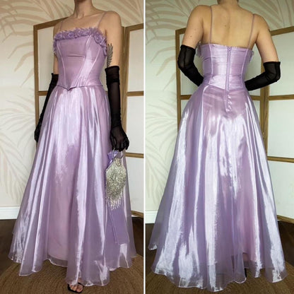 Yve London lilac organza a-line prom dress & shawl UK 10