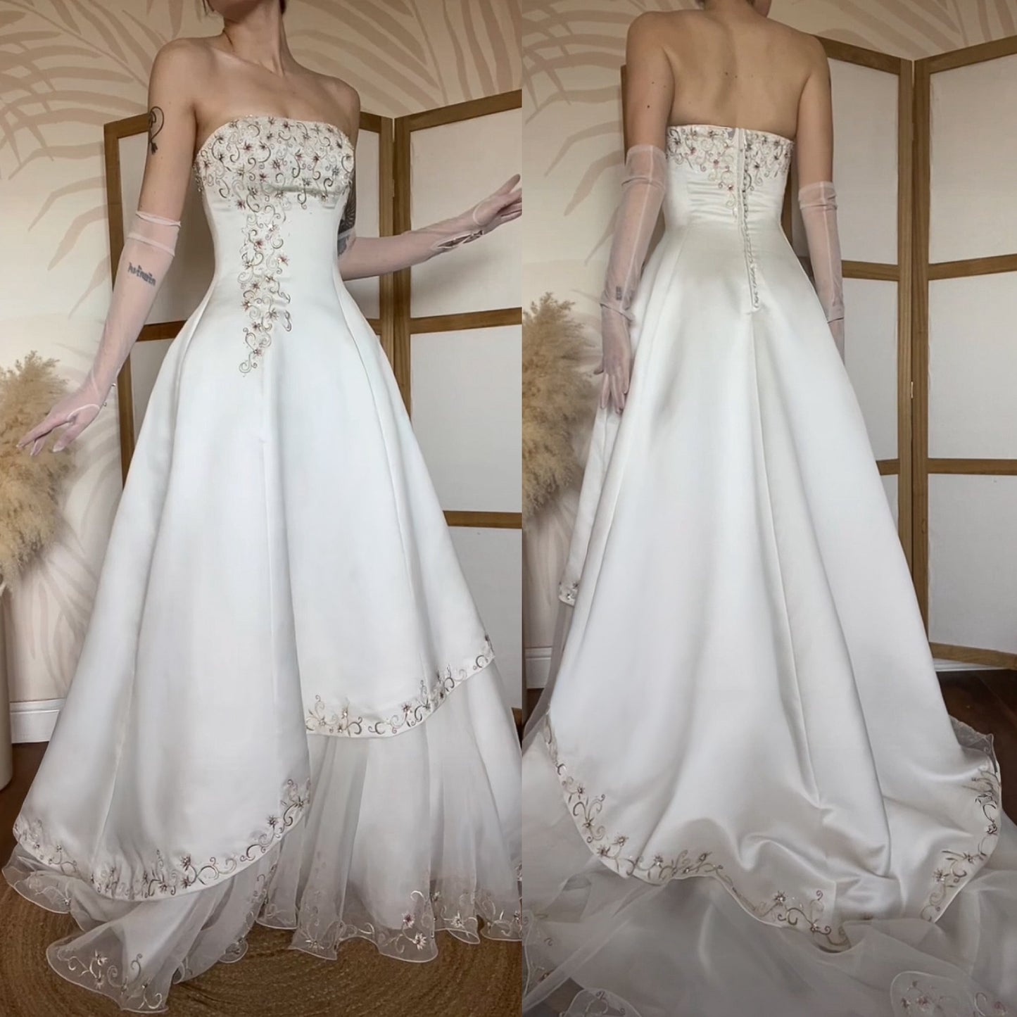 Maggie Sottero strapless a-line wedding dress uk 10