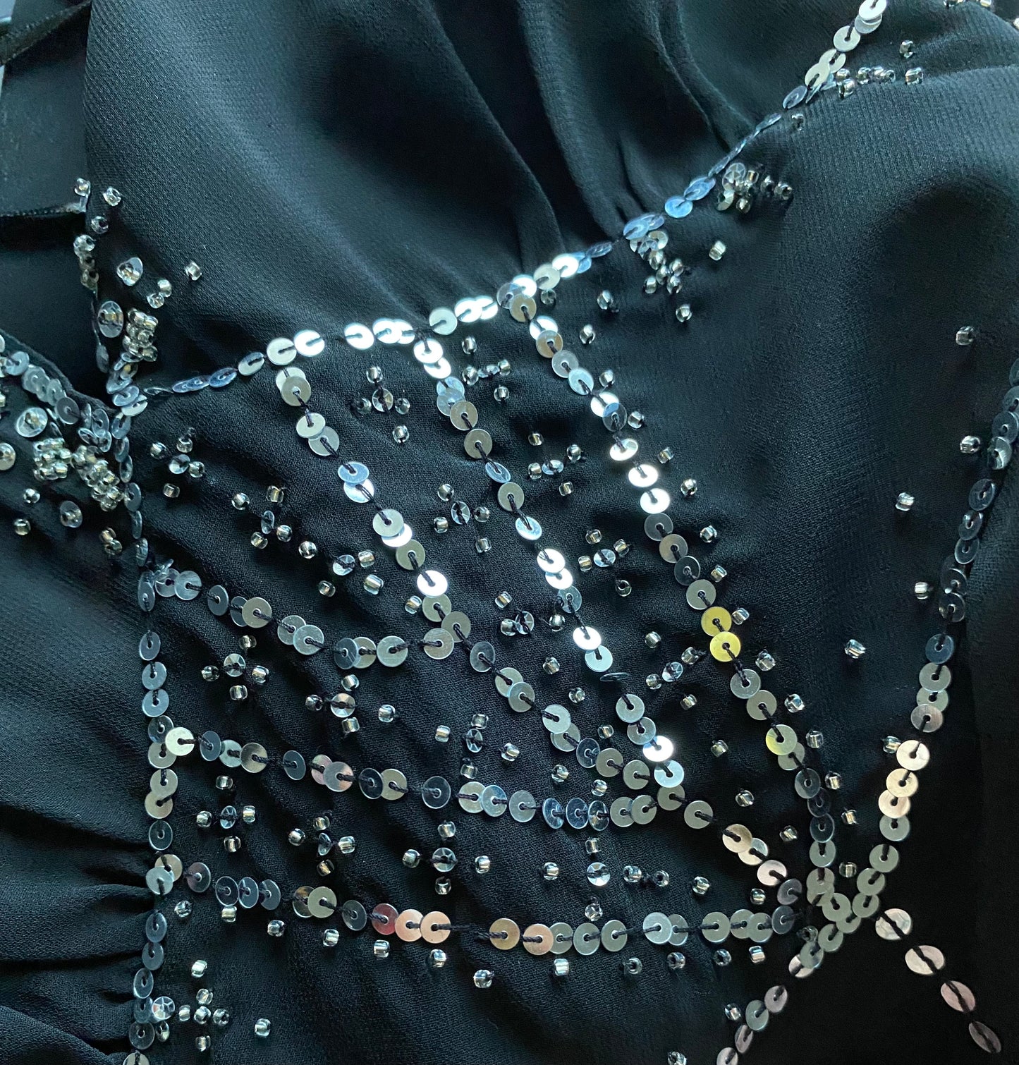 Black chiffon halter-neck midi dress UK 10