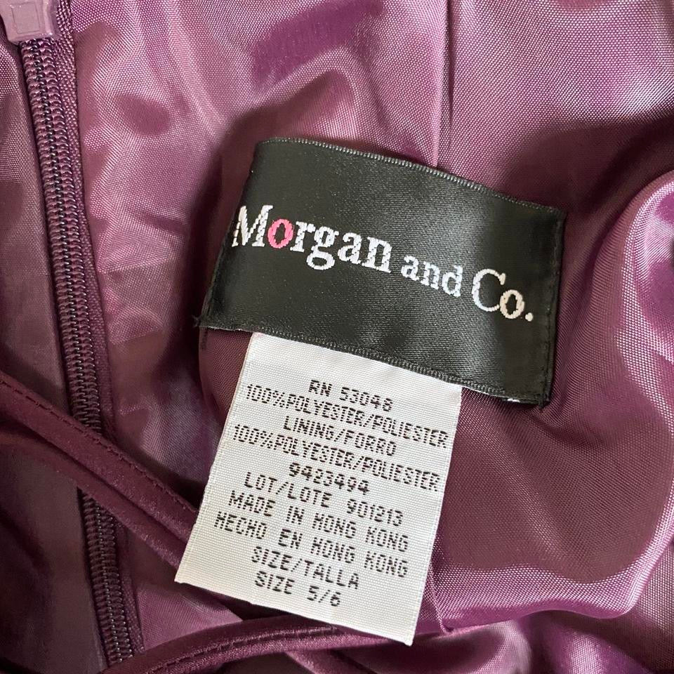 Purple Morgan & Co a-line lace up back evening gown UK 10
